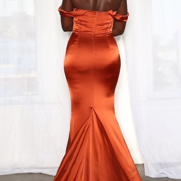 ModaGlam Dresses & Skirts - DELILAH CORSET GOWN- TERRACOTTA